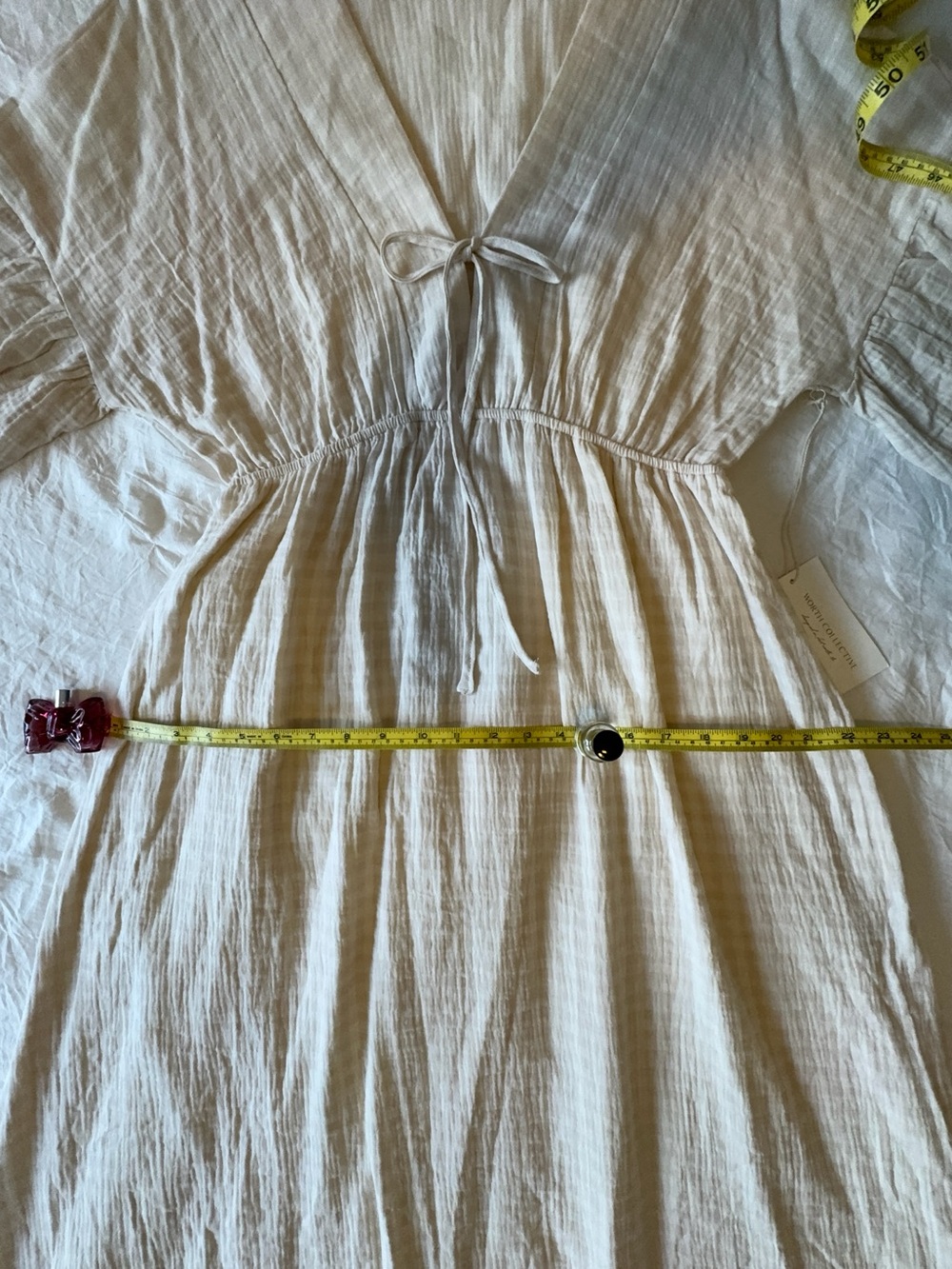 NWT, Worth Collective Hunter Dress, 100% Cotton, Baby Pink Plaid, Medium - Picture 15 of 17
